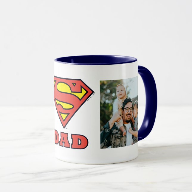 Taza Plantilla de fotografía de Super Dad (Anverso derecho)
