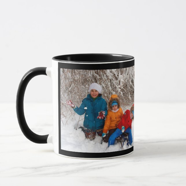 Taza Plantilla de fotografía personalizada para negros  (Izquierda)