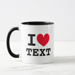 Taza Plantilla de logotipo de texto de corazón regalo d