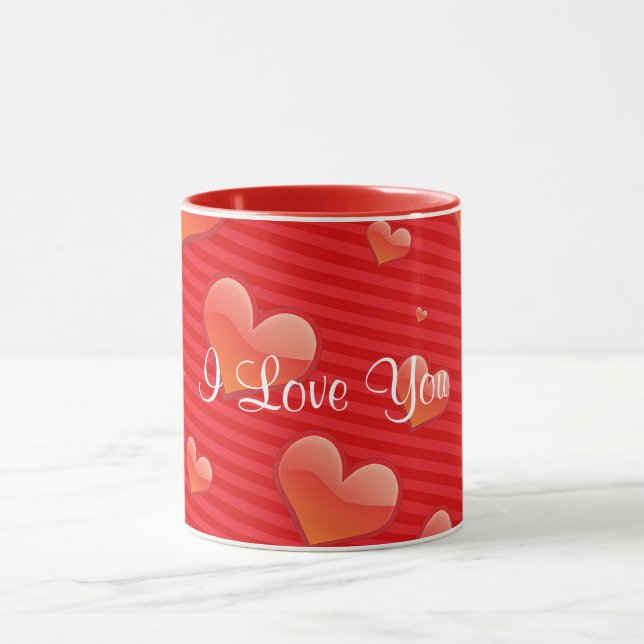 Taza Plantilla de Love You (Centro)