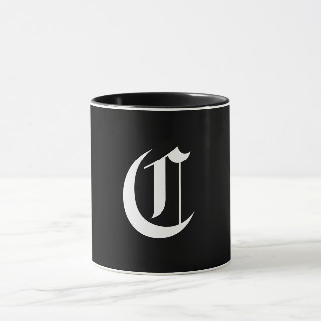 Taza Plantilla de monograma elegante (Centro)