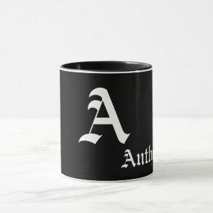 Taza Plantilla de monograma elegante