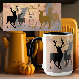 Taza Plantilla de nombre de astas de cazador de ciervos