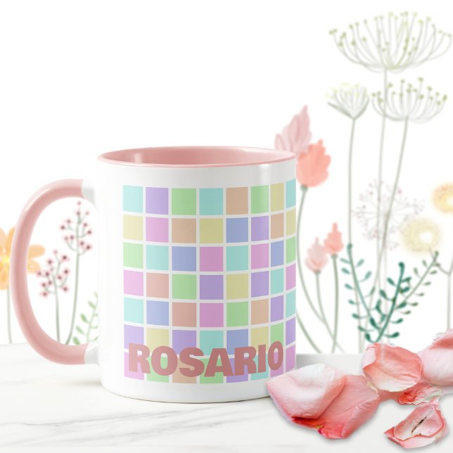 Taza Plantilla de nombre de bloques pasteles (Subido por el creador)