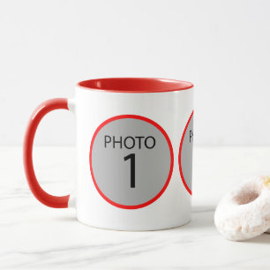 Taza Plantilla de personalizable 3 FOTO Café Mug
