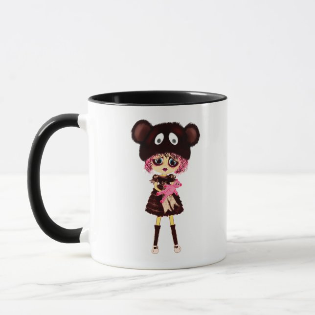 Taza Plantilla de Personalizado de gótico del Chica Gót (Izquierda)