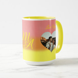 Taza Plantilla de Photo Heart Pareja de Amanecer