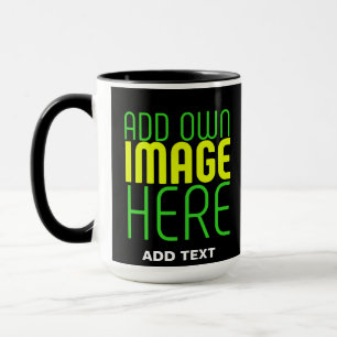 TAZA PLANTILLA DE TEXTO DE IMAGEN NEGRA SENCILLA EDITAB