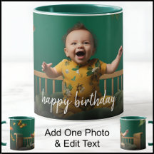 Plantilla de una foto de Feliz Cumpleaños con text