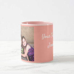 Taza PLANTILLA FOTOGRÁFICA Pink Personaliza regalo Café