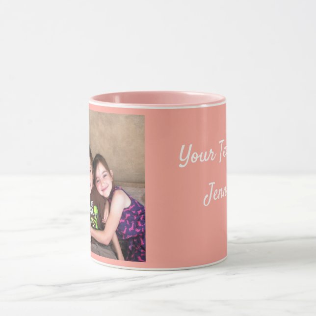 Taza PLANTILLA FOTOGRÁFICA Pink Personalize PHOTO Regal (Centro)