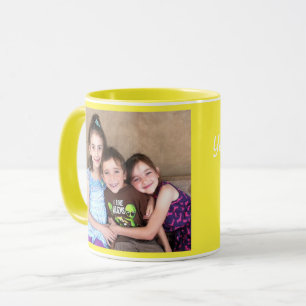 Taza PLANTILLA FOTOGRÁFICA Yellow Personaliza regalo Ca