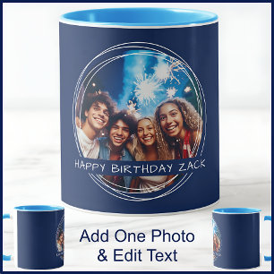 Taza Plantilla Mensaje de Foto Recuerdo Cumpleaños Mari