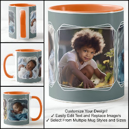 Taza Plantilla moderna de collage de fotos de Instagram