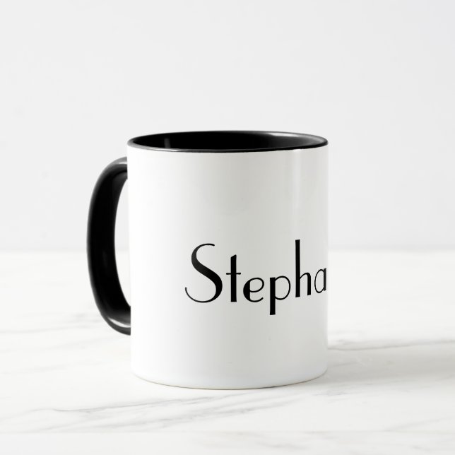 Taza Plantilla Monograma Regalo de Navidades blancos ne (Anverso izquierdo)