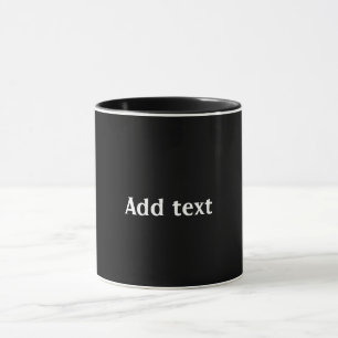 Taza Plantilla negra, simple y elegante