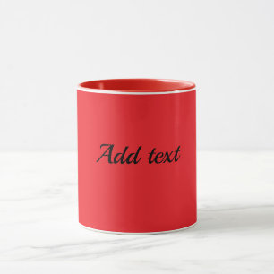 Taza PLANTILLA roja, sólida, personalizada,