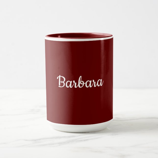 Taza Plantilla rojo granate, texto blanco, (Centro)