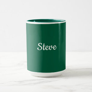 Taza Plantilla verde oscuro, texto blanco,