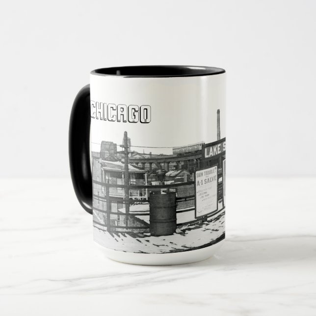 TAZA PLATAFORMA DE METRO GRITTY CHICAGO LAKE STREET 195 (Anverso izquierdo)