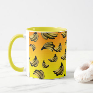 Taza Plátanos amarillo dorado,
