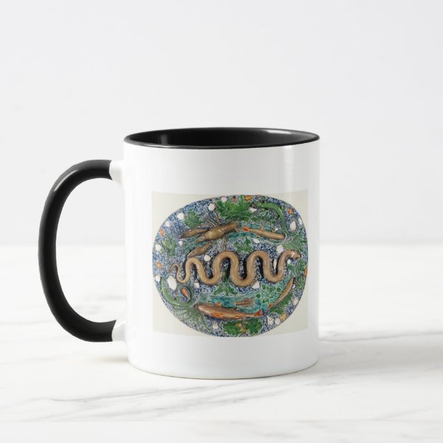 Taza Plato oval grande moldeado en alivio (Izquierda)