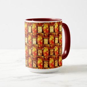 Taza Platos rectangulares de color marrón naranja talla