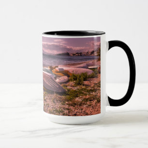 Taza Playa abandonada de los barcos de Rowing el