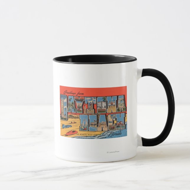 Taza Playa Daytona, Florida - Grandes Escenas de letras (Derecha)