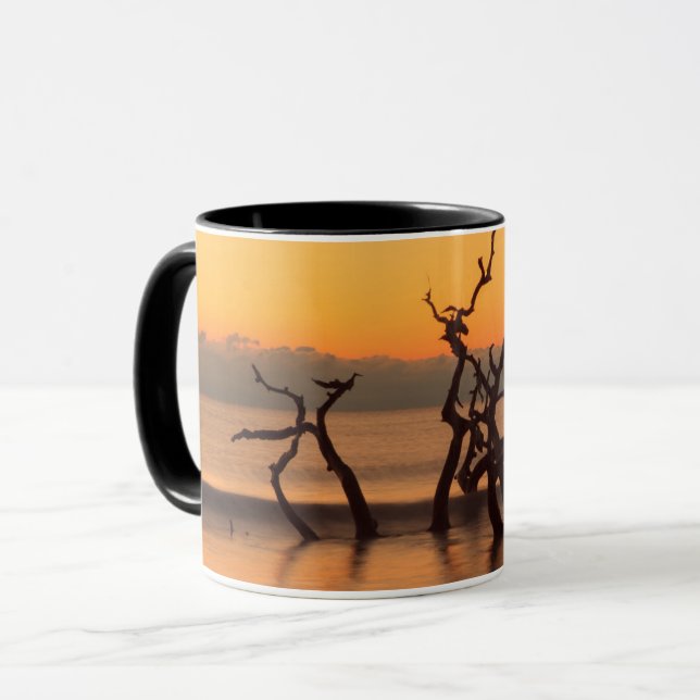 Taza Playa de Driftwood en Sunrise Jekyll Island Georgi (Anverso izquierdo)