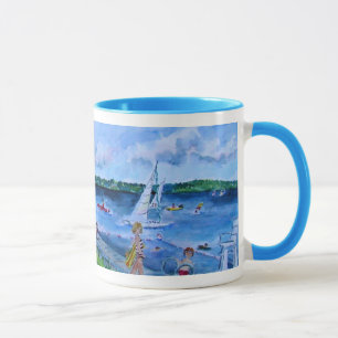 Taza playa del club de la universidad
