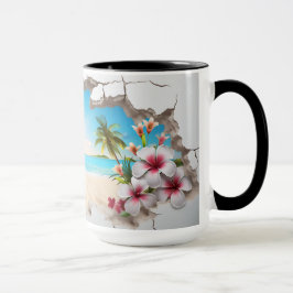 Taza Playa del Paraíso Tropical - Mug 3D