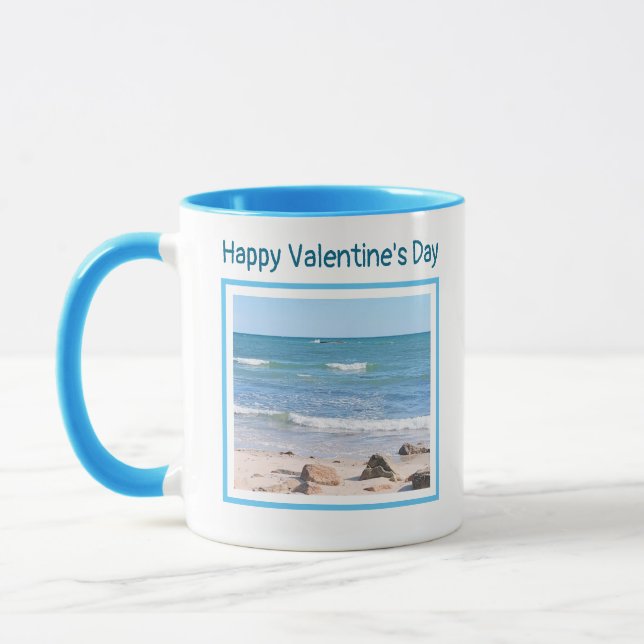 Taza Playa Sandy, Día de San Valentín de fotos del Océa (Izquierda)