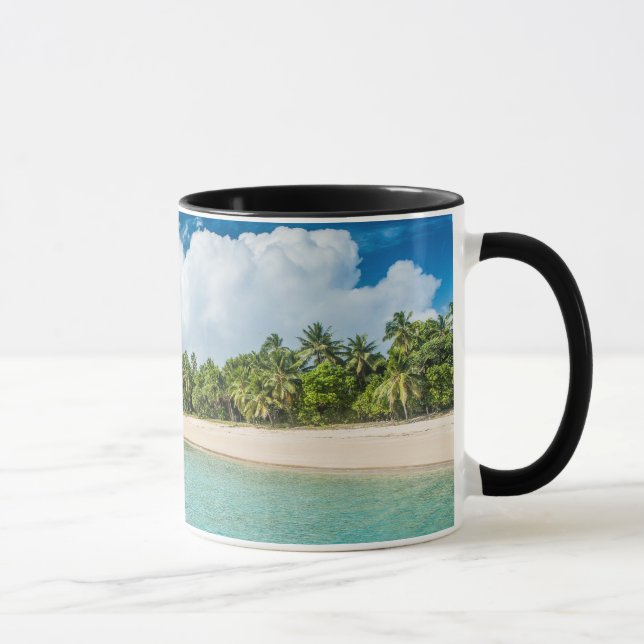 Taza Playa Tropical Con Palmeras (Derecha)