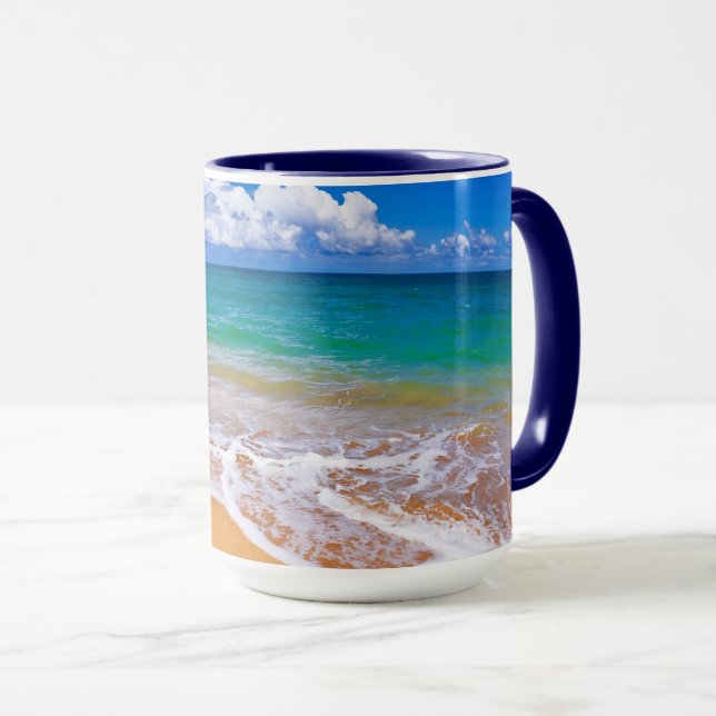 Taza Playa Vacía Y Aguas Azules (Anverso derecho)