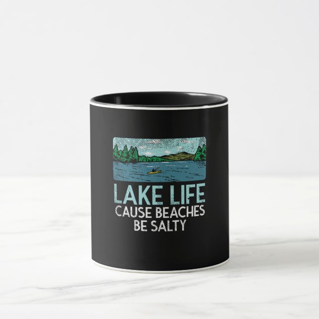 Taza Playas Salty de Lake Life (Centro)
