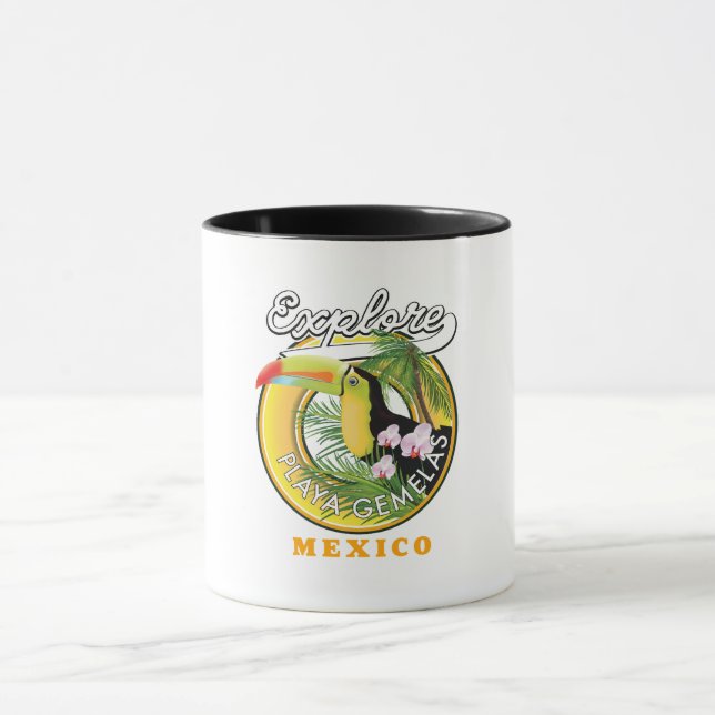 Taza Playera con logo de viaje a Oaxaca México (Centro)