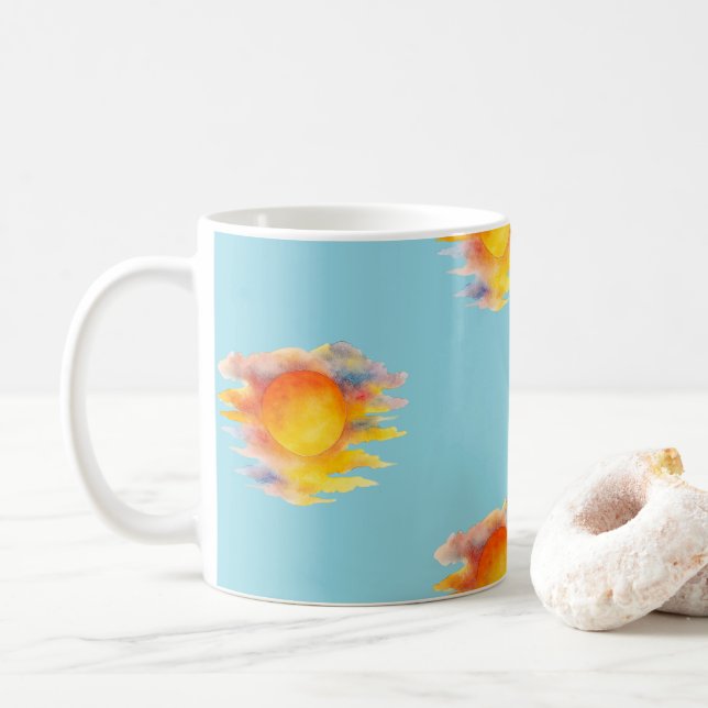 Taza playera Sol con colores  (Con donut)