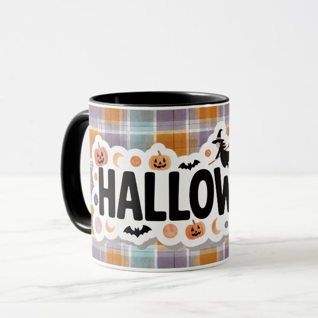 Taza Playful Halloween Plaid (Anverso izquierdo)