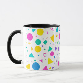 Taza Playful Neon Memphis Geometric Retro Pattern