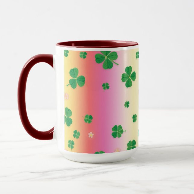 Taza Playful St. Patrick's Day Rainbow Wrap Design (Izquierda)