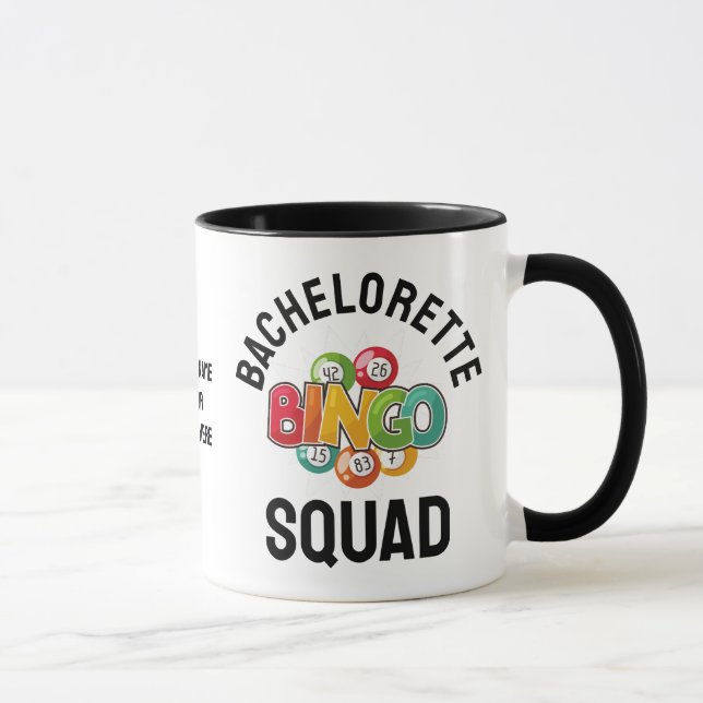 Taza PLAZA BINGO DE BACHELORETTE personalizada (Derecha)
