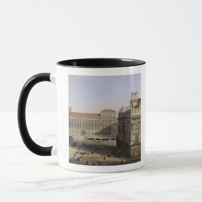 Taza Plaza Castello, Turín, grabada por F. Citterio (c (Izquierda)