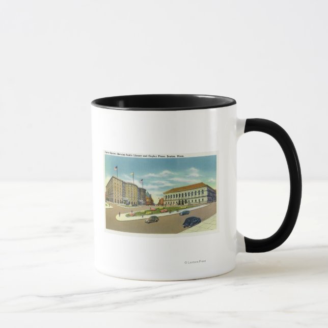 Taza Plaza Copley y vista cuadrada del público (Derecha)