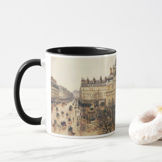 Taza Plaza del Teatro Francais, París Lluvia por Pissar (Con donut)