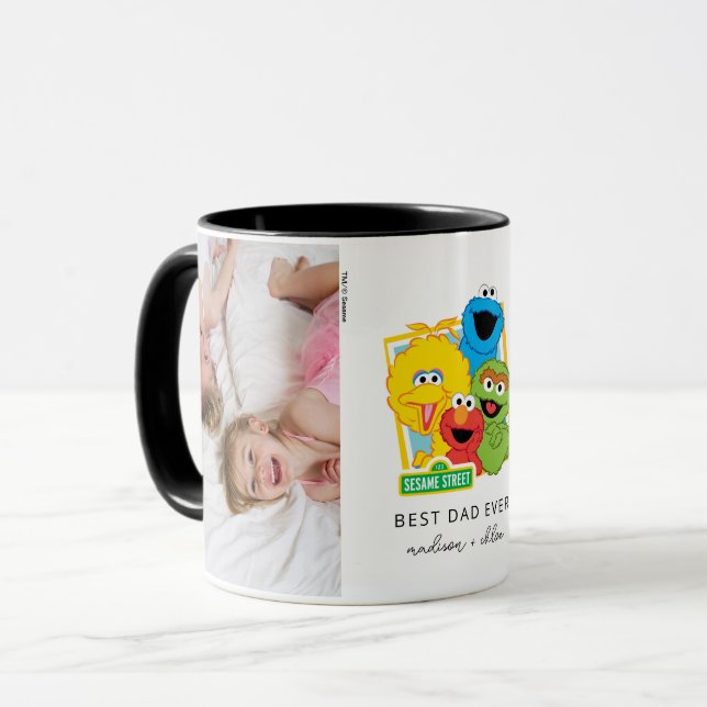 Taza Plaza Sésamo | Mejor papá - Foto (Anverso izquierdo)