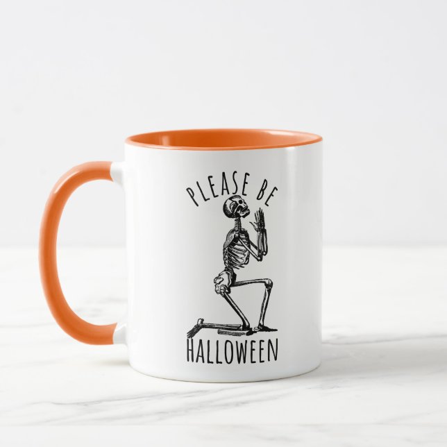 Taza Please Be Halloween Spooky Season Skeleton Bones (Izquierda)