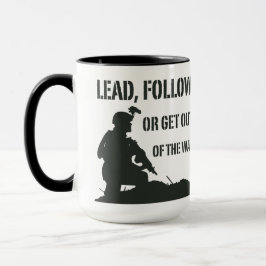 Taza Plomo, seguir o salir del café Mug