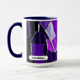 Taza Plum Noir Glitch Glam Metallic Texture