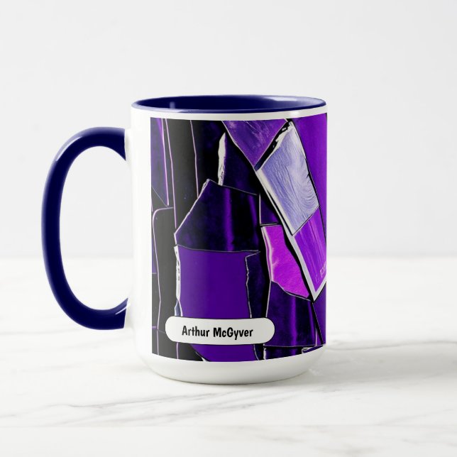 Taza Plum Noir Glitch Glam Metallic Texture (Izquierda)
